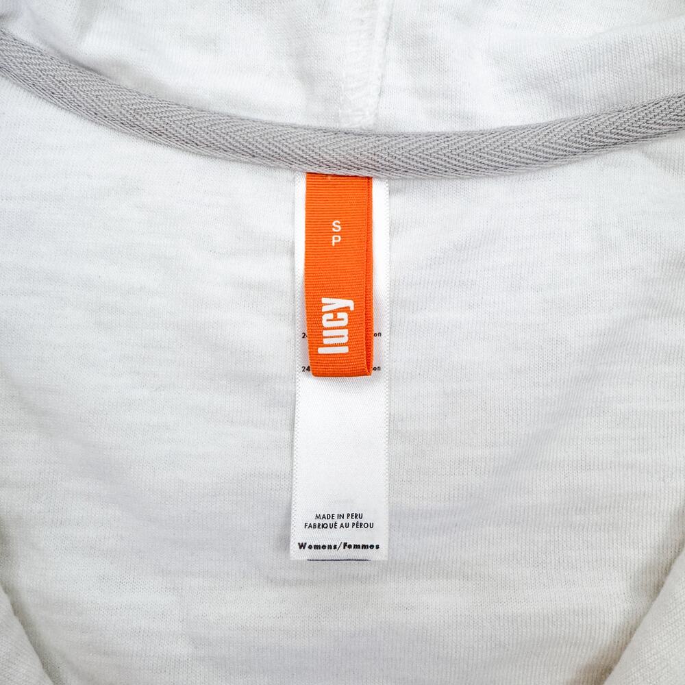 Lucy Women's Hoodie Size S | Lightweight White Half-zip - Picture 7 of 8